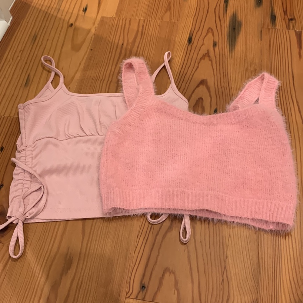 Pink crop tops- set of two!